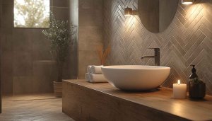Modern Bathroom Wallpaper: Luxury Interior Design Inspiration for Desktop