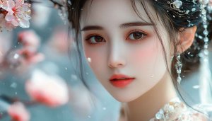 Elegant Asian Beauty Wallpaper: Geisha Style, Portrait, 4K