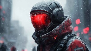 Futuristic Astronaut in Snow Wallpaper - Sci-Fi Wallpapers