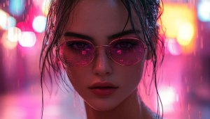 Cyberpunk Girl Wallpaper, Neon City, Fashion Wallpaper
