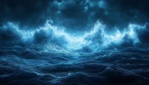 Ocean Wave Wallpaper, Sea Storm Wallpaper, Blue Sea Wave Background