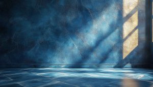 Blue Texture Wallpaper: Wall, Floor, and Window Shadow Aesthetic