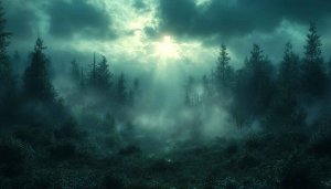 Mystic Forest Wallpaper: Foggy Woods Scenery for Desktop & Mobile