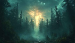 Mystical Forest Wallpaper, Fantasy Nature Scenery for Desktop, 4K