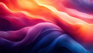 Abstract Waves Wallpaper: Orange, Pink, Purple, and Blue Blend