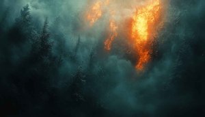 Burning Forest Wallpaper: High Resolution Fire and Nature Scenes