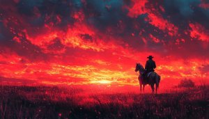 Red Dead Redemption 2 Wallpaper, Cowboy Sunset Wallpaper, Gaming Wallpaper