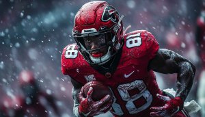 American Football Player Wallpaper, Sports Theme, 4K Resolution Background