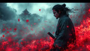 Samurai Wallpaper: Warrior with Katana Art 4K Wallpaper Background