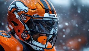 Denver Broncos Helmet Wallpaper: NFL Football 4K Wallpaper
