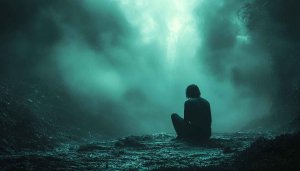 Alone Man Wallpaper, Moody Landscape, 4k, Desktop Background