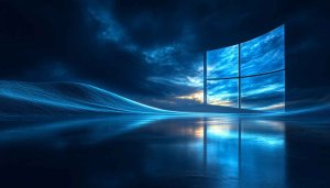Windows Abstract Wallpaper, Blue Sky Wallpaper, 4k, Desktop Background