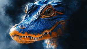 Blue Alligator Wallpaper, Reptile Wallpaper, Animal Wallpaper for Desktop