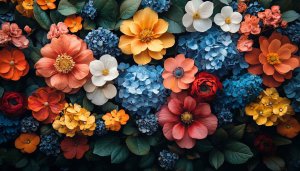Floral Wallpaper: Colorful Flowers, Blooming Garden, Springtime Flowers