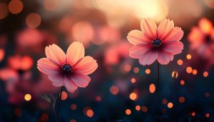 Pink Cosmos Flower Wallpaper: Aesthetic Floral Background for Desktop, Mobile