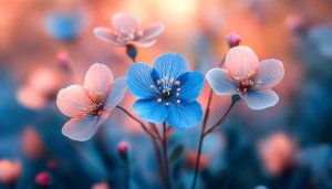 Floral Wallpaper: Beautiful Blue Flower Wallpaper For Desktop, Mobile