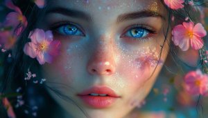 Fantasy girl wallpaper, Floral wallpaper, Beauty wallpaper, Portrait wallpaper, 4k