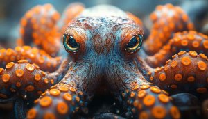 Detailed Octopus Wallpaper: Ocean Creature, Sea Life, 4K Wallpaper