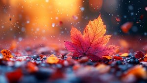Autumn Leaf Wallpaper: Aesthetic Fall Season Desktop Backgrounds 4k