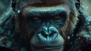 Detailed Gorilla Face Wallpaper, Animal Wallpaper, 4k Wallpaper