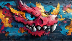 Dragon Wallpaper: Graffiti Art for Desktop, Laptop & Mobile