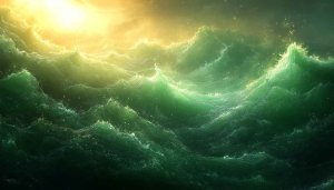 Green Ocean Wave Wallpaper, Sea, Water, Nature, 4k Wallpaper