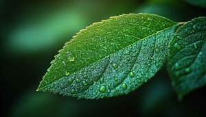 Green Leaf Wallpaper: Nature, Water Drops, Aesthetic, 4K, Mobile