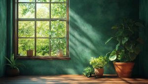 Indoor Plants Wallpaper: Green Aesthetic, Home Decor, Window View 4K