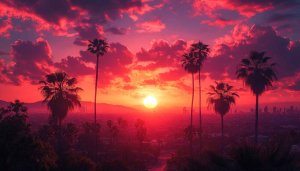 Los Angeles Sunset Wallpaper: California Dreamin' 4K Desktop Background