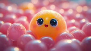 Cute Blob Wallpaper: Adorable Kawaii Character Desktop Background 4k