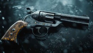 Revolver Wallpaper: Antique Gun, Vintage Weapon, Firearm, Western Style