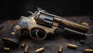 Ornate Revolver Wallpaper: Gun Wallpaper for Desktop and Mobile