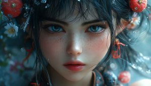 AI Generated Anime Girl Wallpaper, Beautiful Eyes 4k Resolution