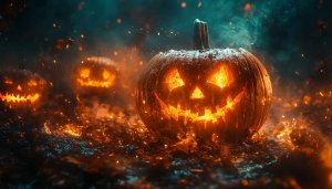 Halloween Pumpkin Wallpaper: Spooky Carved Jack O' Lanterns for Desktop