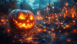 Halloween Pumpkin Wallpaper 4K - Spooky Desktop Background for October