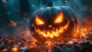 Halloween Pumpkin Wallpaper - Scary Jack O'Lantern 4K Background