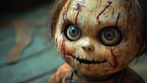 Creepy Doll Wallpaper: Horror Doll, Halloween Theme, Dark Art