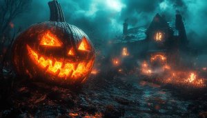Halloween Wallpaper 4k, Pumpkin Wallpaper, Spooky Wallpaper for Desktop