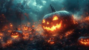 Spooky Halloween Pumpkin Wallpaper 4K for Desktop and Mobile