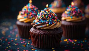 Delicious Birthday Cupcake Wallpaper for Desktop, Laptop and Mobile