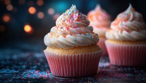 Delicious Cupcake Wallpaper: Food Wallpaper, Dessert Wallpaper, Bakery Wallpaper