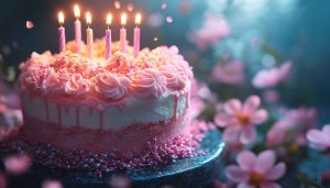 Birthday Cake Wallpaper, Pink Cake, Cake Wallpaper for Desktop, 4k