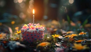 Birthday Cake Wallpaper, Celebration Background, Festive Dessert Image, 4K Wallpaper