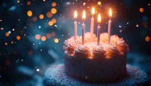 Birthday Cake Wallpaper: Candles and Sprinkles - Celebration Wallpapers