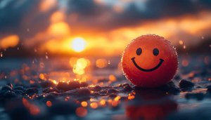 Smiling Face Wallpaper, Sunset Scenery Background, Beach Theme Wallpaper