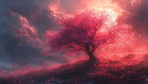 Pink Tree wallpaper: blossom, nature, desktop, background, 4k wallpaper