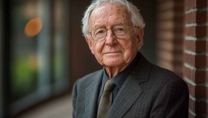 Elderly Man Wallpaper: Portrait in Suit, Aesthetic Backgrounds