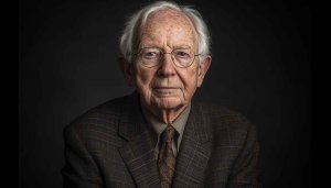 Old Man Portrait Wallpaper, Serious Look, Distinguished, 4K Wallpaper