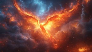 Phoenix Wallpaper: Fiery Bird Aesthetic, 4k Wallpaper for Desktop