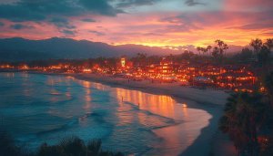 Sunset Beach Wallpaper, Ocean View, Landscape Wallpaper, Nature Wallpaper